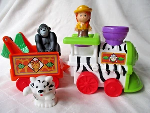 Fisher Price Little People Zoo Train Engine with Sounds, Carriage & 3 Figures - Picture 1 of 11