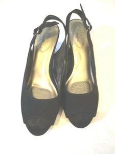 Size 8.5 Dexflex Comfort Women Black High Heel Shoes - Picture 1 of 6