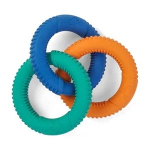 Zoon Rubber Dog Tri- Links Tough Dog Toy - Picture 1 of 2