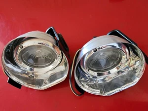 61 Cadillac 1961 PARK LIGHT Lamp Set LH & RH RECONDITIONED + NICE LENSES PARKING - Picture 1 of 18