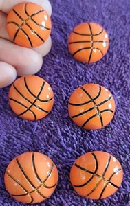 +Basketball Slam Dunk Free Throw Thumb Tacks Push Pins - 6pc Set - Unique! - Picture 1 of 3