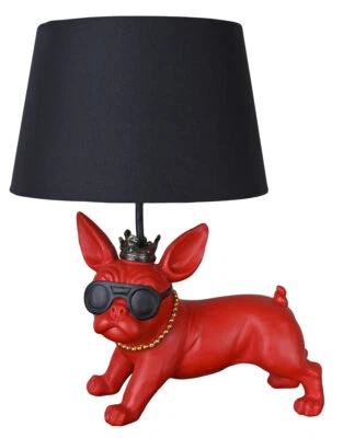 Leuchte Hund Hundefigur Nachttischlampe Nachttischleuchte französische Bulldogge - Bild 1 von 4