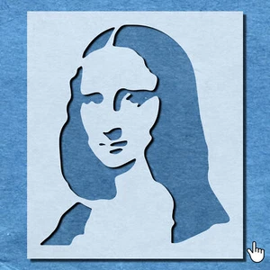 STENCIL MONA LISA MYLAR DIPINTO ARTE DA PARETE ARTIGIANATO AEROGRAFO - Foto 1 di 36