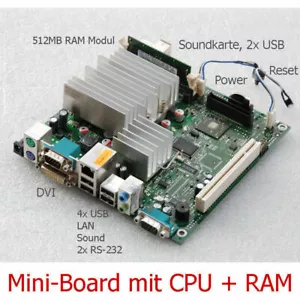 MINI ITX MICRO MAINBOARD WITH CPU AMD MOBILE 2100 m. 512MB D2703-A12 S500 M23 MM - Bild 1 von 1