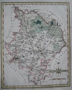 HUNTINGDONSHIRE HUNTINGDON CAMBRIDGE  BY JOHN CARY GENUINE ANTIQUE MAP  c1793 - Picture 1 of 1