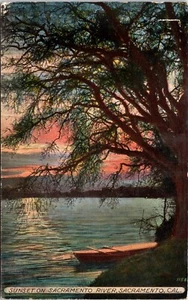 Postcard Sacramento River California Sunset View - Imagen 1 de 2