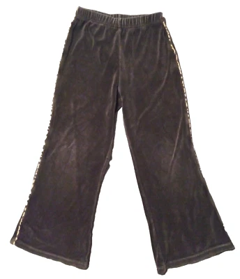 Gymboree 2005 Girls Size 7 Black Leggings Pants Athletic Jogging Cheetah Stripe - Image 1 of 4