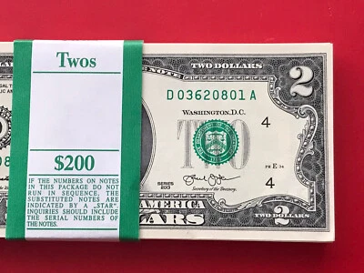 2013  $2 TWO DOLLAR NOTE ( Cleveland) ,UNCIRCULATED - Image 1 of 3