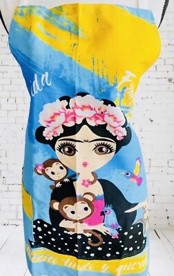 Mandil De Frida Kahlo Mexicano Mexican Frida Kahlo Apron One Size - Image 1 of 4