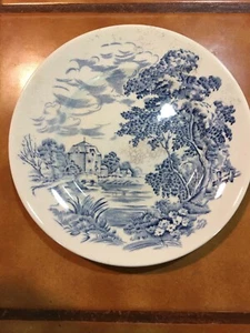 Vintage ENOCH WEDGWOOD & CO ""COUNTRYSIDE"" blau-weiß Brot & Butterteller - Bild 1 von 3