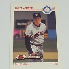 1991 Line Drive Pre-Rookie AAA #576 SCOTT ALDRED Toledo Mud Hens