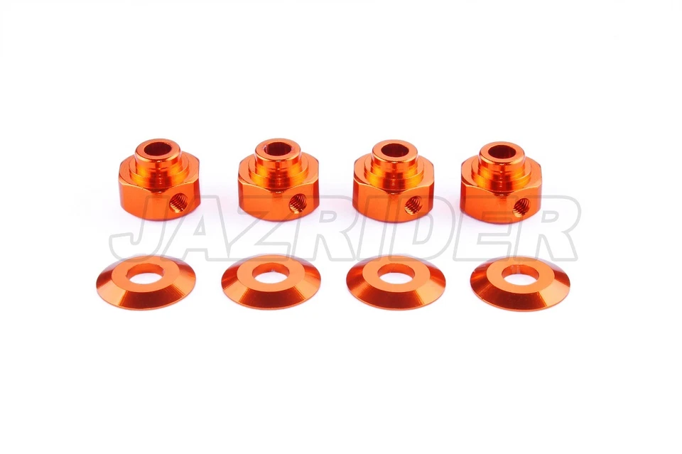 Jazrider Aluminum 12mm Hex Wheel Hubs Adapter(Orange)For Axial Wraith/AX10/Yeti - Image 1 of 1