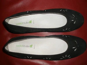 Damenschuhe Waldläufer schwarz 9 1/2, Weite H mit Blumen, einmal getragen - Bild 1 von 7