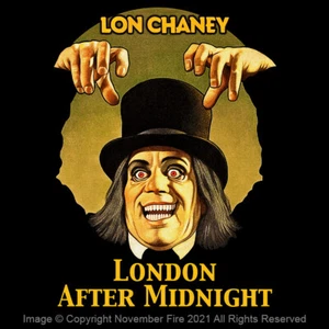 Camisa London After Midnight Color Lon Chaney Vampiro Película Silenciosa Perdida NF525 - Imagen 1 de 5