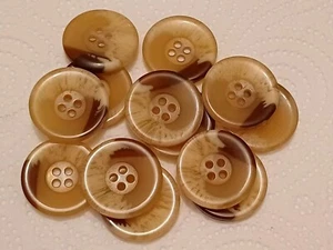 25mm 40L x 6 Crema Melocotón Marrón 4 Agujeros Simulado Cuerno Abrigo Botones + Un Regalo Gratis  - Imagen 1 de 1