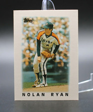 1986 Topps Mini Major League Leaders NOLAN RYAN card #43 Houston Astros
