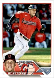 2023 Topps Baseball Cards Myles Straw Cleveland Guardians #474