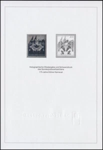 Schwarzdruck aus JB 1997 - 175 JAhre Kölner Karneval mit Hologramm - Bild 1 von 1
