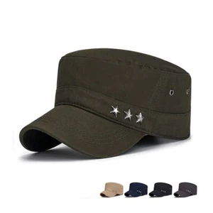 Camouflage Mens Womens Army Combat Hat Military Stars Cadet Fishing Baseball Cap - Picture 1 of 17