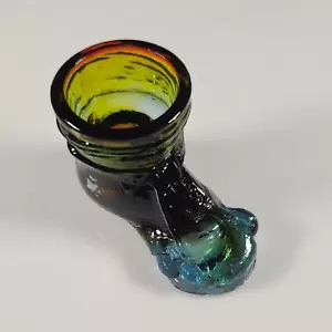 Boyd's Crystal Art Glass BABY SHOE HOBO BOOT #11 RUBINA 5-31-79 Toothpick NOS - Picture 1 of 8