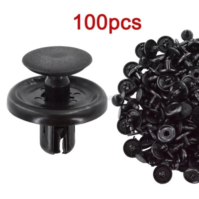 100 piezas clips de guardabarros 7 mm sujetador parachoques pasador remaches de plástico para Toyota Pontiac Foto 1 de 4