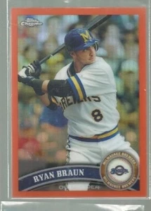 2011 Topps Chrome Orange Refractors #54 Ryan Braun (ref40236) - Picture 1 of 1