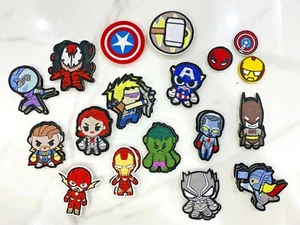 Embroidered Superhero Marvel DC Avengers Kids Cloth Iron On Applique Craft Sew - Picture 1 of 9