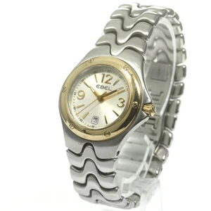 EBEL E1957K21 Sport Wave Date Quartz Ladies Watch E1957K21 Round Silver - Picture 1 of 6