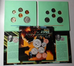 1995 U. S. Min Set Uncirculated P & D set of 10 in original packaging folder - Picture 1 of 4