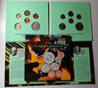 1995 U. S. Min Set Uncirculated P & D set of 10 in original packaging folder - Image 1 of 4
