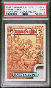 1988 Garbage Pail Kids Series 15 OS15 HARRY GLYPH 583b DIECUT Card PSA 9 Puzzle - Picture 1 of 2
