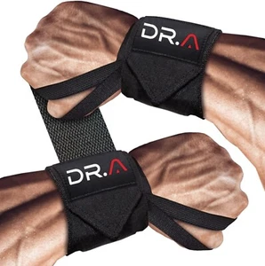 PAIR OF 2 GYM WRIST WRAPS/LIFTING WRIST STRAPS FOR WEIGHTLIFTING - Picture 1 of 4