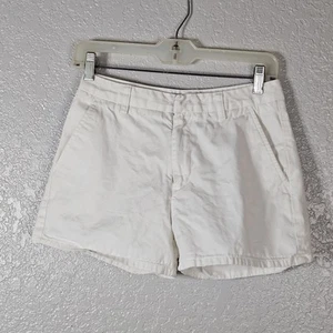 Calvin Klein Shorts Größe 2 weiß 3 Taschen Baumwolle Taille 26" Hüfte 36" Damen - Bild 1 von 13