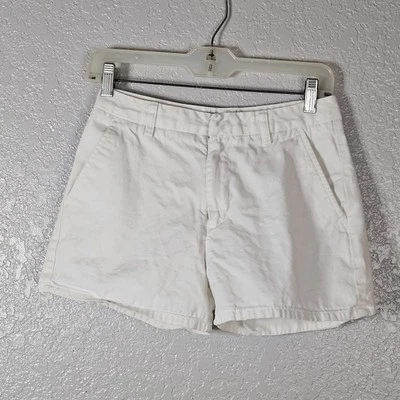Calvin Klein Shorts Size 2 White 3 Pockets Cotton Waist 26" Hips 36" Women's - Image 1 of 4