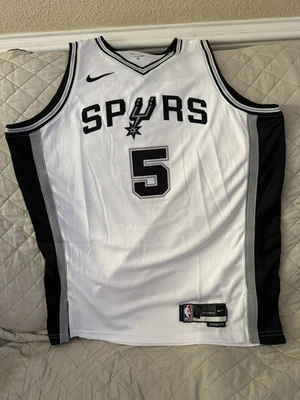 San Antonio Spurs Castle #5 Nike White NBA Swingman Jersey Icon Edition  Large  - Image 1 of 2