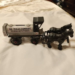 Ertl Texaco The Texas Company 1991 Edition Horse Drawn Tanker Die-cast Coin Bank - Bild 1 von 7