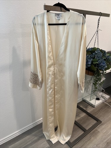 Abito Valentino poliestere oro chiaro avvolgente taglia L (articolo B20)