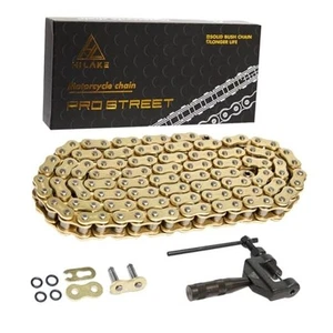 Gold 530 X-Ring Kette 130 Glieder mit Verbindung 530HX-130L Kettenbrecher Set - Bild 1 von 6