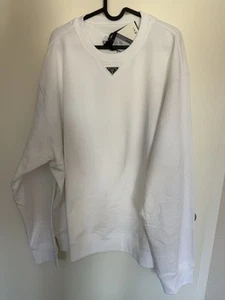 Prada Triangle Logo Sweater Weiß XL Neu - Bild 1 von 6