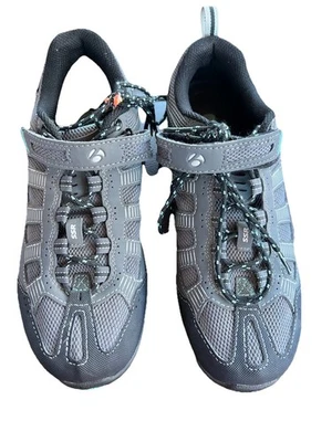 Zapatillas de ciclismo Bontrager Inform 7.5 damas usadas gris/verde azulado SSR multideporte Foto 1 de 4