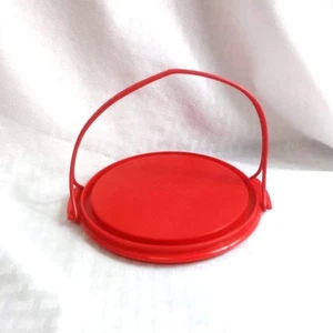 Vintage Tupperware Toys Cake Carrier Base with Handle Red Replacement Play 1498 - Picture 1 of 7