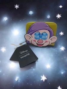 Loungefly Disney Dopey Dwarf Gem Eyes Diamonds Snow White Zip Around Wallet NEW - Picture 1 of 8