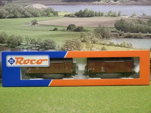 Roco 44169 H0 gd vagón de mercancías juego 2 piezas en embalaje original (RK) P2245 - Imagen 1 de 4