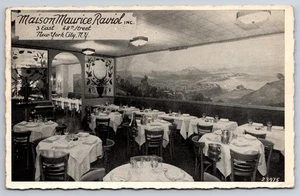 Maison Maurice Raviol Restaurant New York City New York NY 1944 Postkarte - Bild 1 von 2