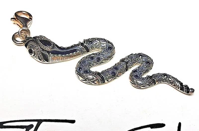 Thomas Sabo Kettenanhänger große Schlange schwarze Steine bester Zustand TS-OVP - Bild 1 von 4