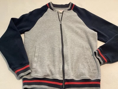 Chaqueta de calentamiento de béisbol para hombre Mossimo gris azul pequeña Foto 1 de 4