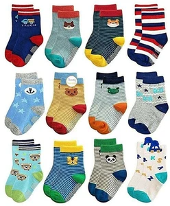 Multicoloured Designer & Fancy Cotton Blend Socks Set Of 12 Pair For Unisex u541 - Picture 1 of 7