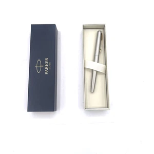 PARKER Jotter Rollerball Stainless steel Gold trim fine Point Black ink Gift Set - Picture 1 of 3