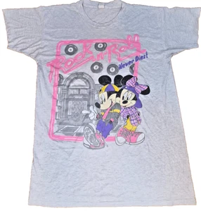RARE VTGDisney Mickey Mouse "Rock'n'Roll Never Dies" T-Shirt One Size - Mickey U - Bild 1 von 16