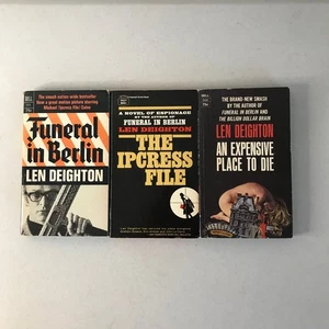 Vintage Lot of 3 Len Deighton Paperbacks — 1960s Spy Classics! - Picture 1 of 13